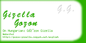 gizella gozon business card